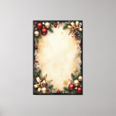 Vintage Christmas Frame Canvas Afdruk (Voorkant)