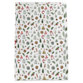 Vintage Christmas Gift Bag Medium Cadeauzakje (Achterkant)