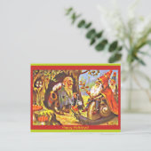 Vintage Christmas Gnomes Briefkaart (kopie) door T (Staand voorkant)