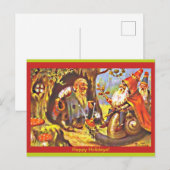 Vintage Christmas Gnomes Briefkaart (kopie) door T (Voorkant / Achterkant)