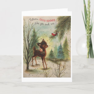 Vintage Christmas - Goede vrienden zoals jij en ik Feestdagen Kaart