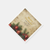 Vintage Christmas Gold Paper Napkin | Classic Servet (Hoek)