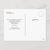 Vintage Christmas Greenery Fotocollage Feestdagenkaart (Achterkant)