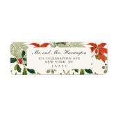 Vintage Christmas Greenery Patroon Etiket (Voorkant)
