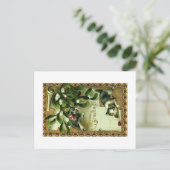 Vintage Christmas Greetings Feestdagenkaart (Staand voorkant)