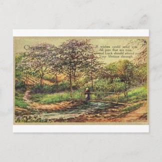 Vintage Christmas Greetings Postcard Briefkaart
