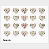 Vintage Christmas Heart Sticker (Vel)