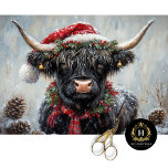 Vintage Christmas Highland Koe Decoupage Tissuepapier<br><div class="desc">Breng een feestelijke, rustieke charme aan uw vakantie knutselen projecten met deze vintage Christmas Highland koe ontkoppelingspapier. Met een schattige Highland-koe in een nostalgische kerstscène is dit tissuepapier ideaal voor scrapbooking, junk journaling, doe-het-zelf-vakantiedecor en creatieve cadeauverpakking. Of u nu unieke kerstcadeaus maakt of een gezellig boerengevoel toevoegt aan uw vakantiedecoraties,...</div>