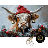 Vintage Christmas Highland Koe Decoupage Tissuepapier