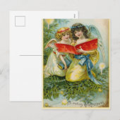 Vintage Christmas Holiday Angels briefkaart (Voorkant / Achterkant)