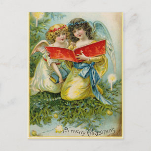 Vintage Christmas Holiday Angels briefkaart