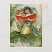 Vintage Christmas Holiday Angels briefkaart (Voorkant)