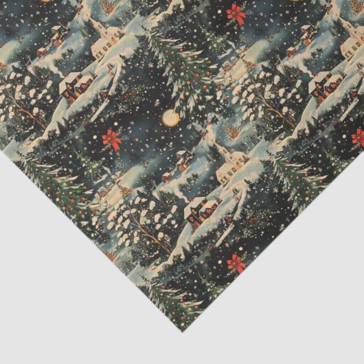 Vintage Christmas Holiday Tissuepapier (Detail)