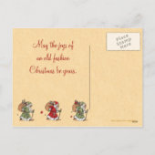 Vintage Christmas Holly Postcard Feestdagenkaart (Achterkant)