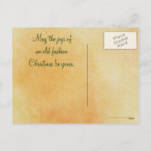 Vintage Christmas Holly Postcard Feestdagenkaart (Achterkant)