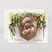 Vintage Christmas Holy and Lights Briefkaart (Voorkant / Achterkant)