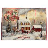 Vintage Christmas Home Christmas Groot Cadeauzakje (Achterkant)