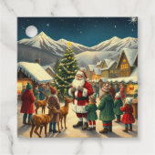 Vintage Christmas Illustration Bedankjes Labels (Voorkant)