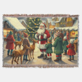 Vintage Christmas Illustration Deken (Voorkant)