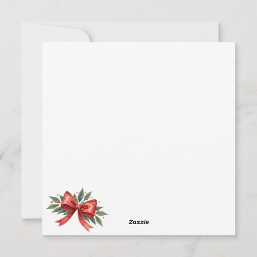 Vintage Christmas Illustration Feestdagenkaart (Achterkant)