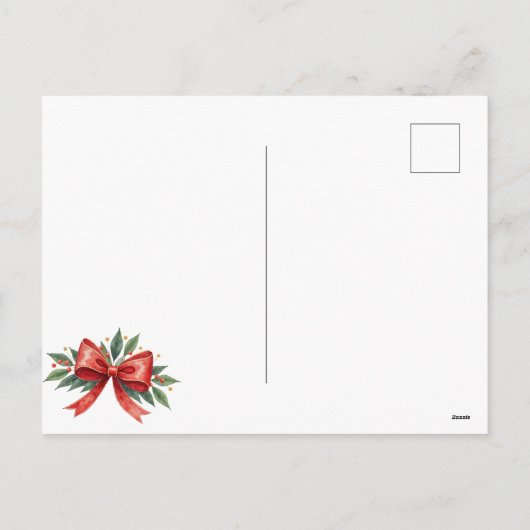 Vintage Christmas Illustration Feestdagenkaart (Achterkant)