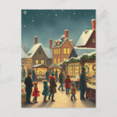 Vintage Christmas Illustration Feestdagenkaart (Voorkant)