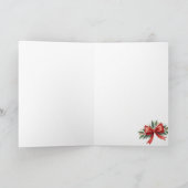 Vintage Christmas Illustration Kaart (Binnen)