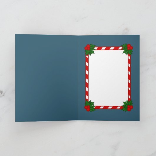 Vintage Christmas Illustration Kaart (Binnen)