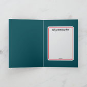 Vintage Christmas Illustration Kaart (Binnen)