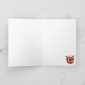 Vintage Christmas Illustration Kaart (Binnen)