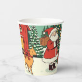 Vintage Christmas Illustration Papieren Bekers (Voorkant)