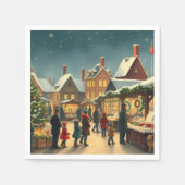 Vintage Christmas Illustration Servet (Voorkant)