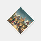 Vintage Christmas Illustration Servet (Hoek)