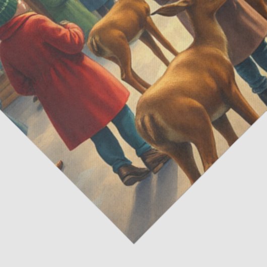 Vintage Christmas Illustration Tissuepapier (Detail)