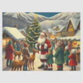 Vintage Christmas Illustration Tissuepapier (Voorkant)
