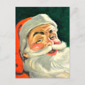 Vintage Christmas, Jolly Retro 50's Santa Claus Briefkaart (Voorkant)
