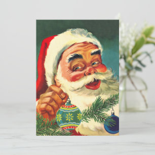 Vintage Christmas, Jolly Retro 50's Santa Claus Kaart
