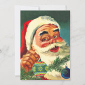 Vintage Christmas, Jolly Retro 50's Santa Claus Kaart (Voorkant)