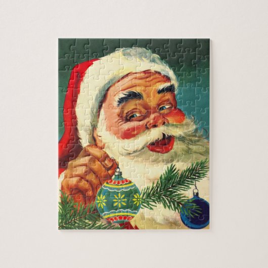 Vintage Christmas, Jolly Retro 50's Santa Claus Legpuzzel (Verticaal)