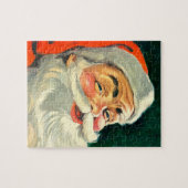 Vintage Christmas, Jolly Retro 50's Santa Claus Legpuzzel (Horizontaal)