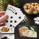 Vintage Christmas, Jolly Retro 50's Santa Claus Pokerkaarten<br><div class="desc">illustratie Kerstvakantie afbeelding met een close-up van een vrolijke 50's retro Santa Claus glimlachend.</div>