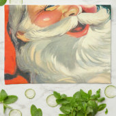 Vintage Christmas, Jolly Retro 50's Santa Claus Theedoek (Gevouwen)