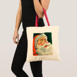 Vintage Christmas, Jolly Retro 50's Santa Claus Tote Bag<br><div class="desc">illustratie Kerstvakantie afbeelding met een close-up van een vrolijke 50's retro Santa Claus glimlachend.</div>