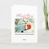 Vintage Christmas ~ Jolly Santa Kaart (Achterkant)