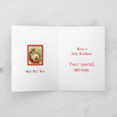 Vintage Christmas ~ Jolly Santa Kaart (Binnen)