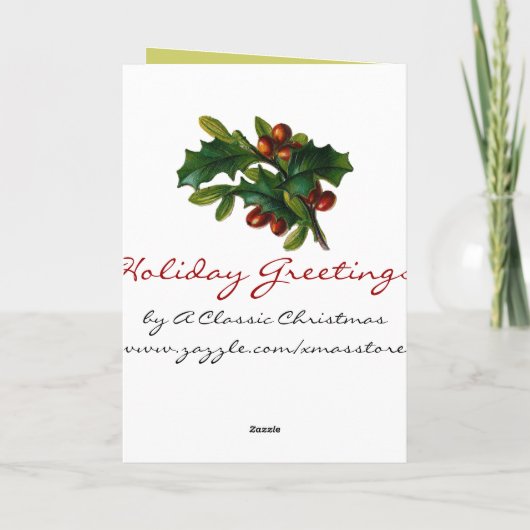 Vintage Christmas Kaart Santa (Achterkant)