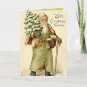 Vintage Christmas Kaart Santa (Voorkant)