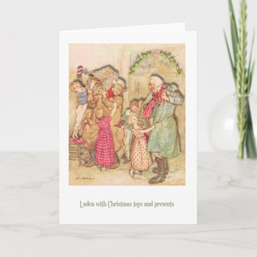 Vintage Christmas Kaart Scrooge (Voorkant)