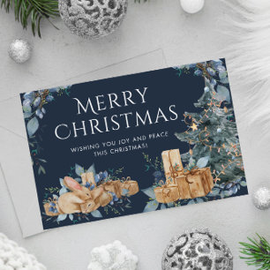 Vintage Christmas Kaart: tijdloze vakantiewensen Feestdagen Kaart