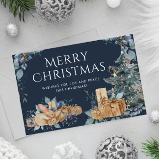 Vintage Christmas Kaart: tijdloze vakantiewensen Feestdagen Kaart